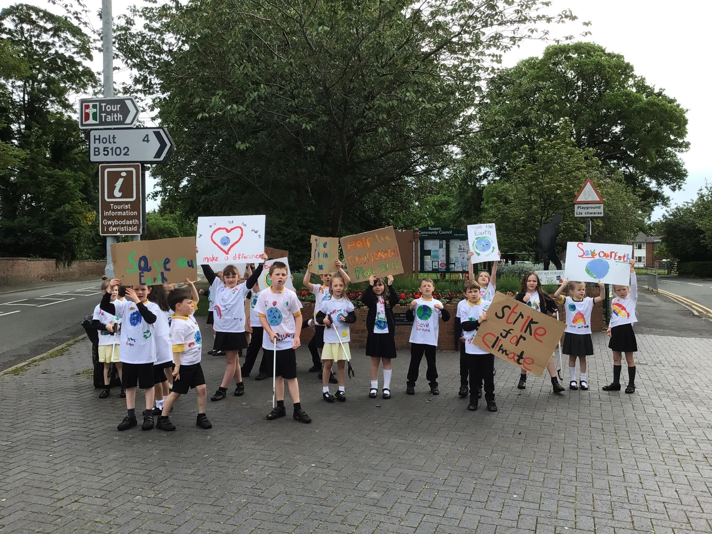 Year 2 at St Peters School, Rossett, have been campaigning against climate change.