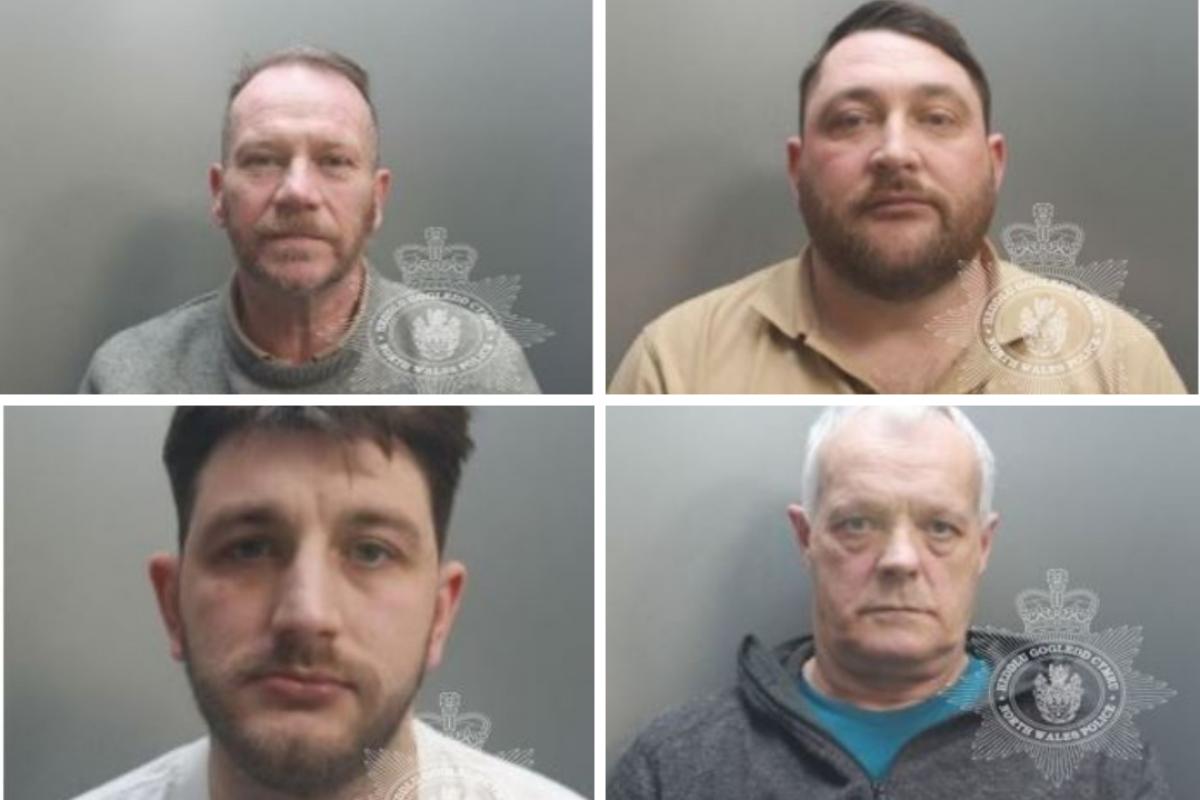 Clockwise from top left:  Paul Wilbraham, Craig Roberts, Haydn Griffiths and Levi Roberts (Images: North Wales Police.)