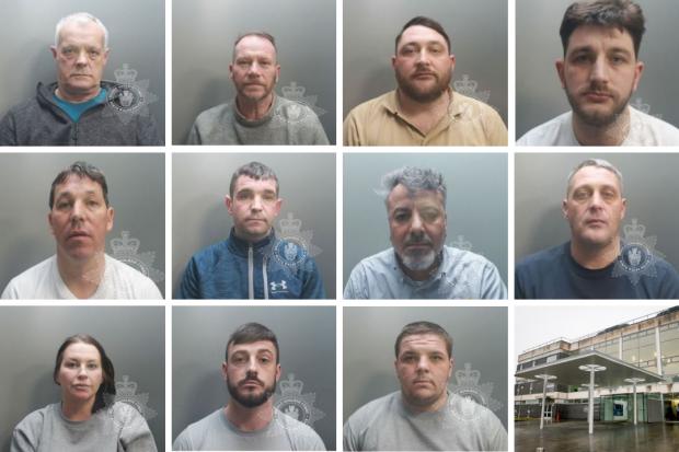All members of the gang sentenced following Operation Blue Kyanite (Custody pictures: North Wales Police)