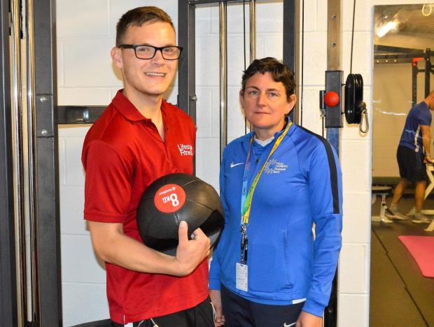 The Leader: Zach with Cambria Deeside Sports and Leisure Supervisor, Emma Seath