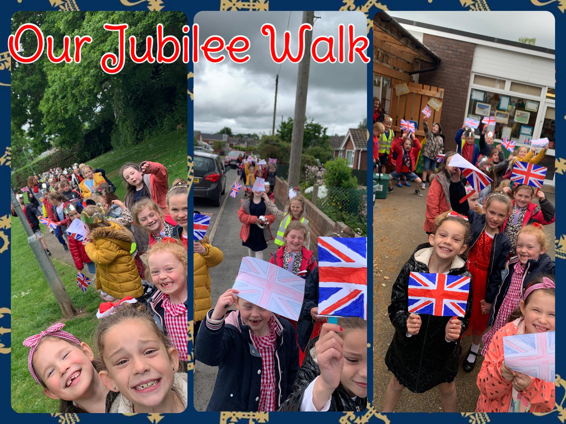 Jubilee walk at Ysgol Mynydd Isa.