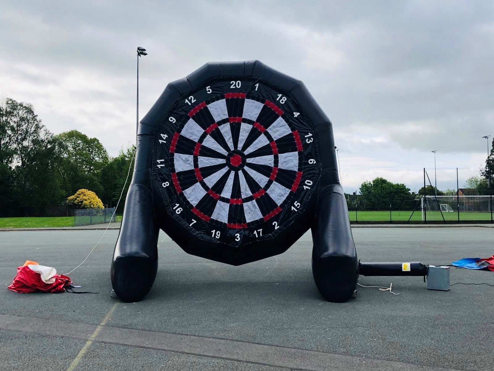 Inflatable darts fun at the Gwyn Evans Leisure & Activity Centre open day.