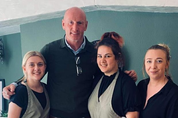 Gareth Thomas enjoyed a Sunday dinner at the Hand Hotel in Chirk at the weekend. Photo provided by Hand Hotel