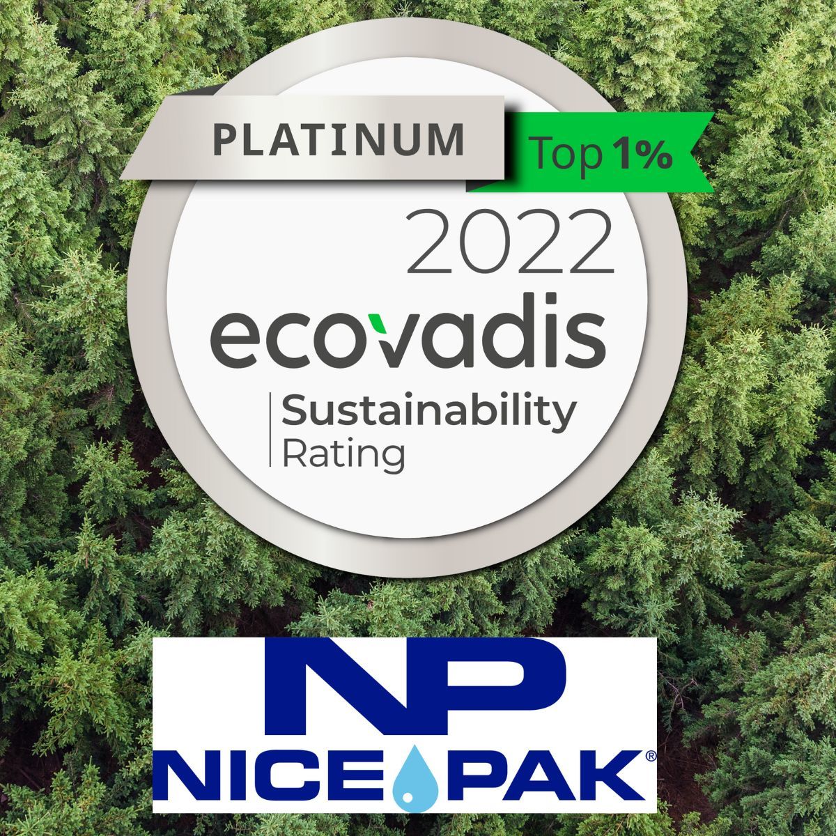Platinum sustainability rating for Nice-Pak.. 