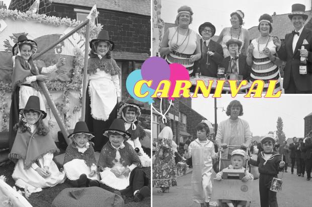 Carnival fun at Pentre Broughton in 1974.