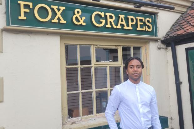 Jason Mighty, the landlord of the Fox & Grapes