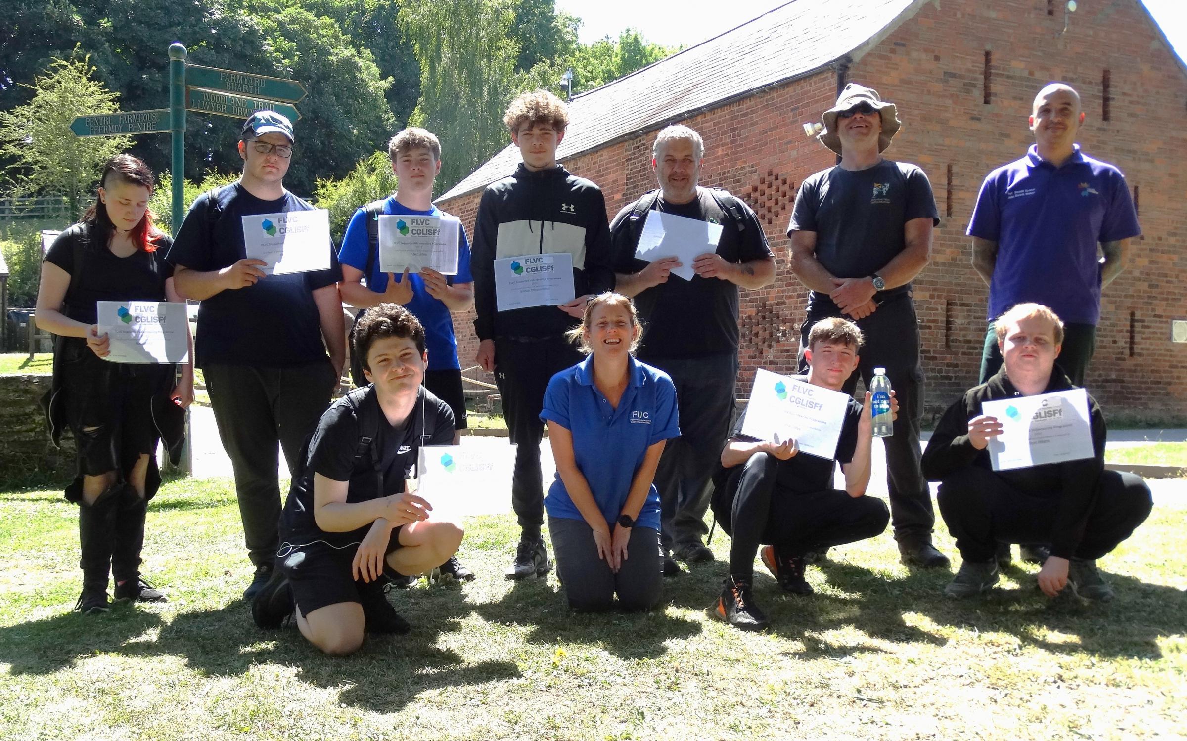 Jobs Growth Wales+ learners from Cambria spent six weeks at Greenfield Valley painting fences and benches, picking litter and carrying out a range of gardening, cleaning and landscaping tasks.