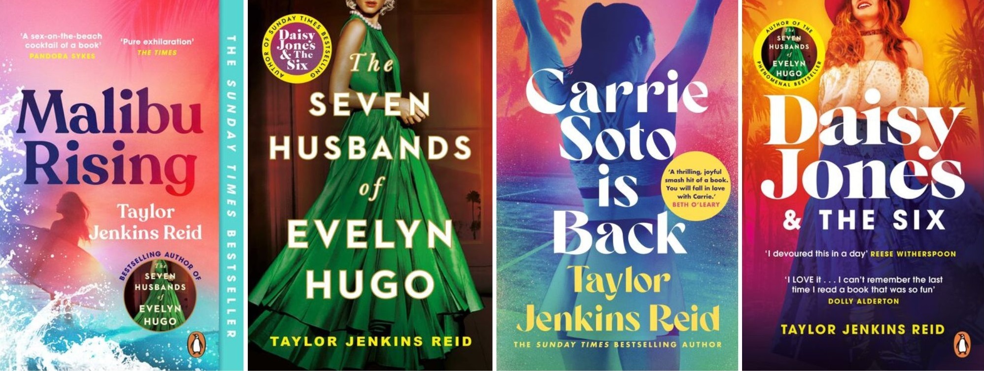Titles by Author of the Month Taylor Jenkins Reid.
