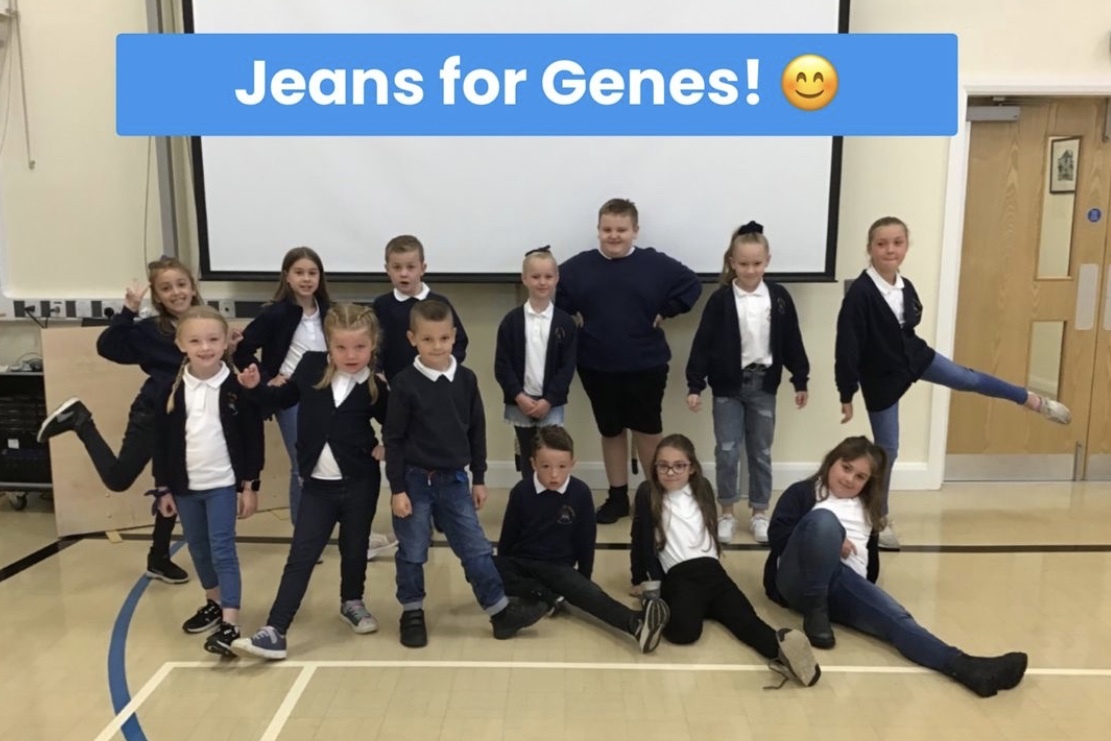 Jeans for Genes fun at Ysgol T? Ffynnon.