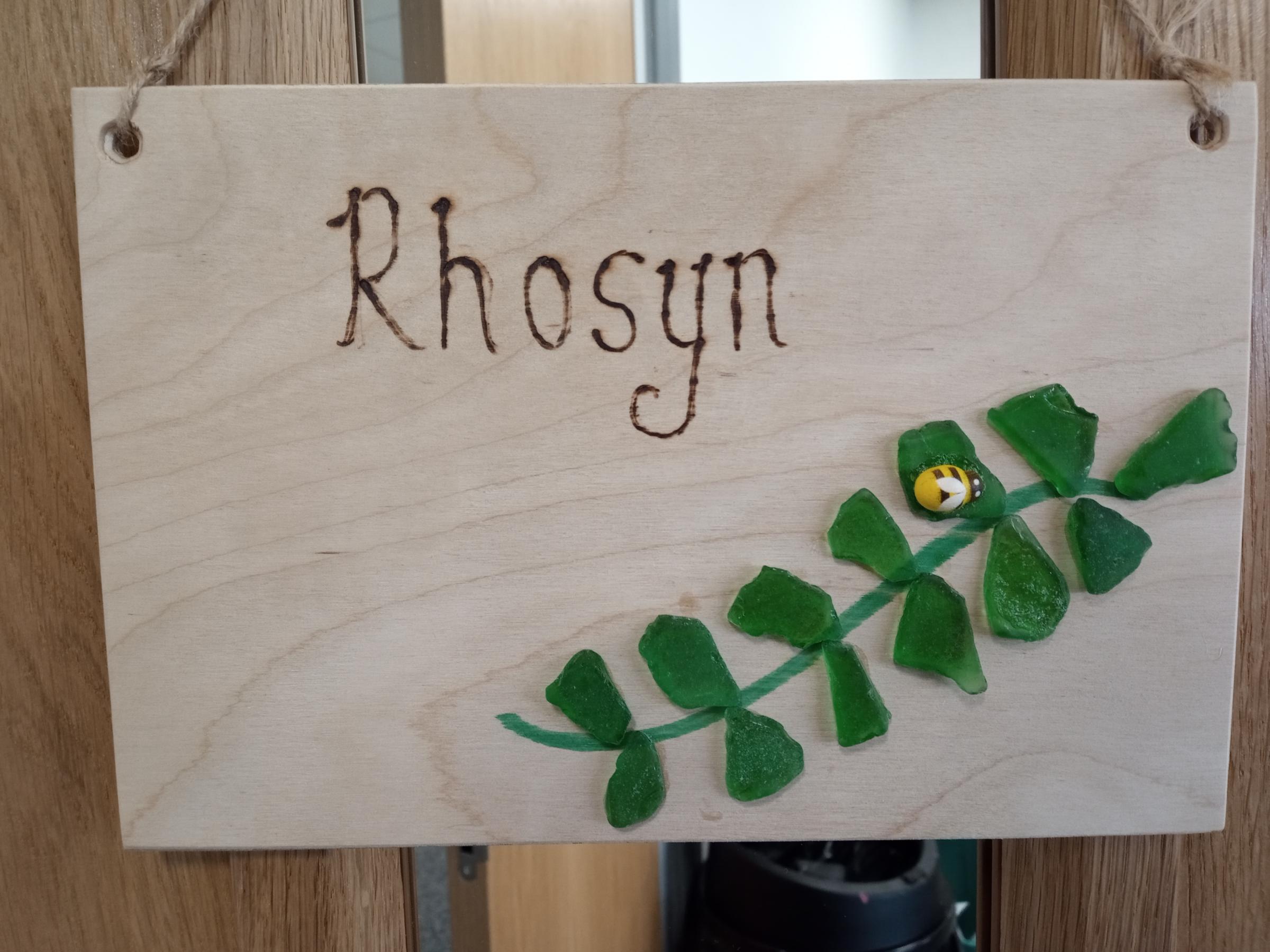 Each classroom at Borras Park Primary School is named after a flower (rhosyn/rose).