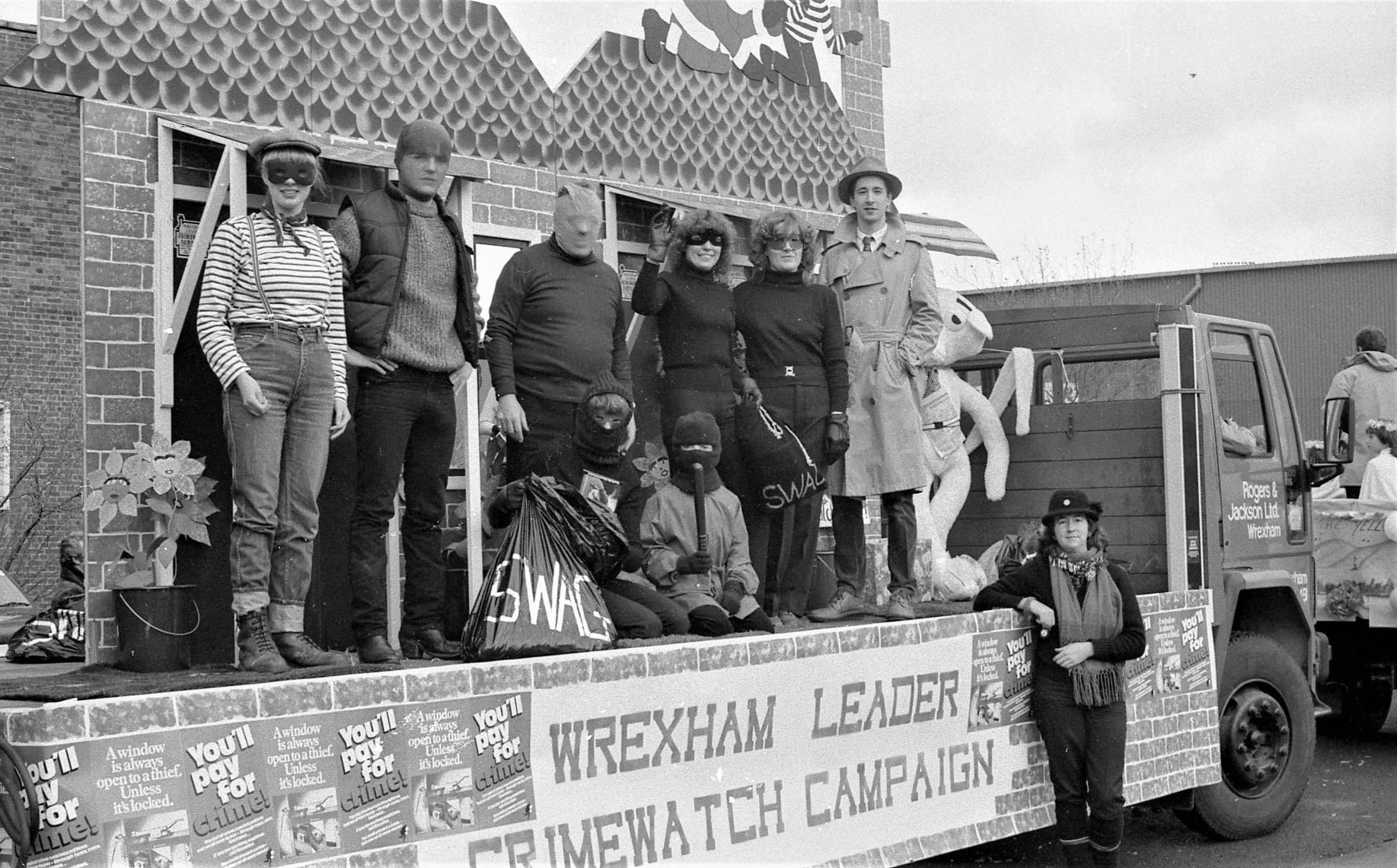 The Father Christmas parade, Wrexham, 1983 - Wrexham Evening Leader float.