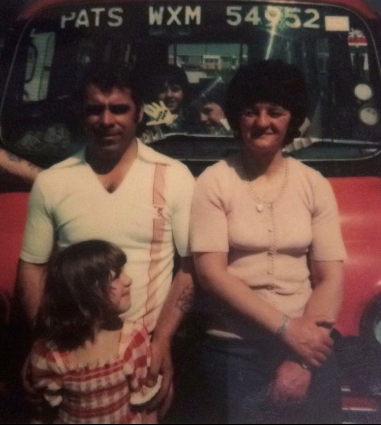 A young Carol with dad David Davies and mum Pat.