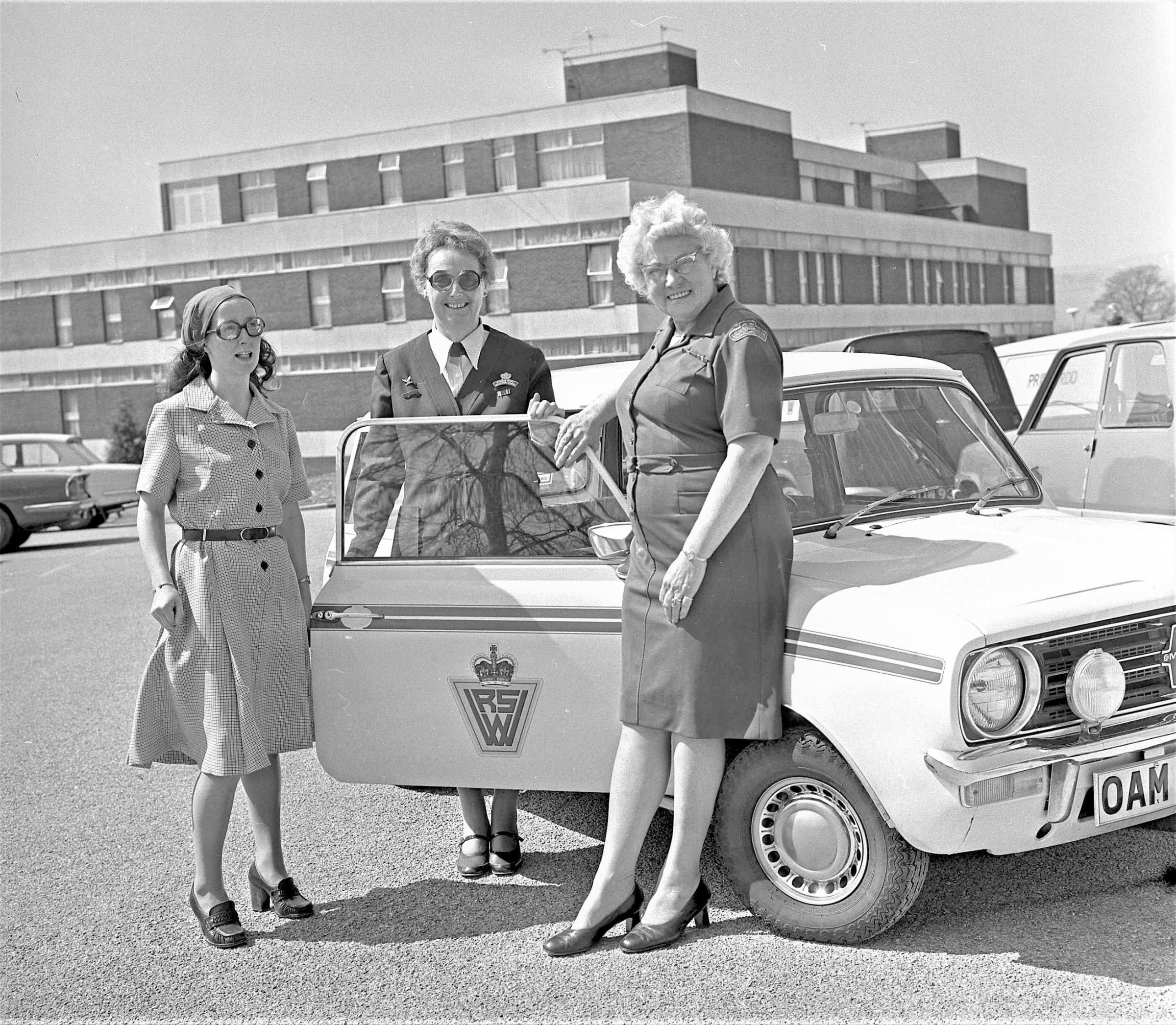 Motoring for the Clwyd WRVS, 1978.