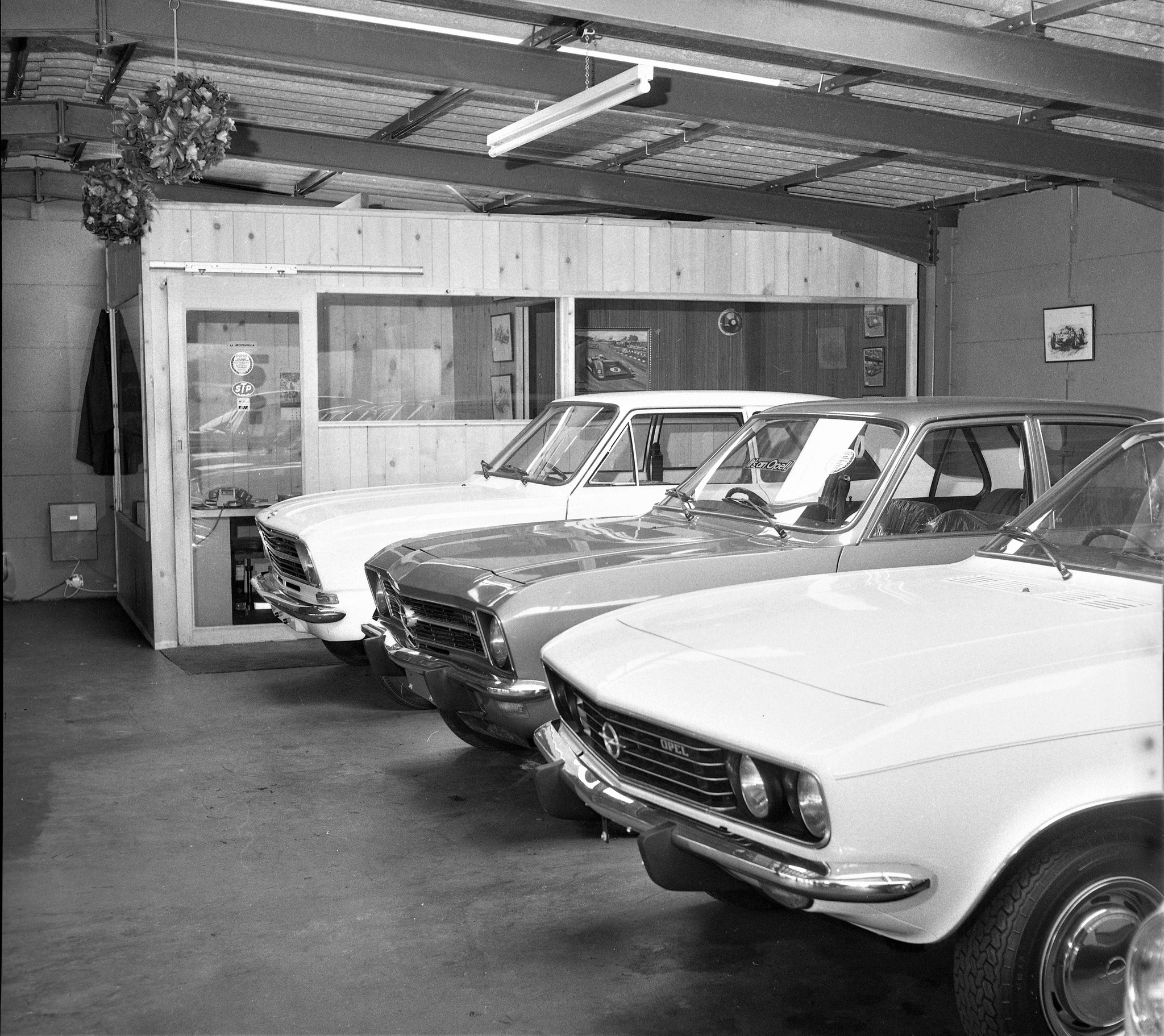 Rhostyllen Motor Company showroom, 1973. It was here Local Bygones member Shaun Jones bought their first ever car, a beige Morris Ital.