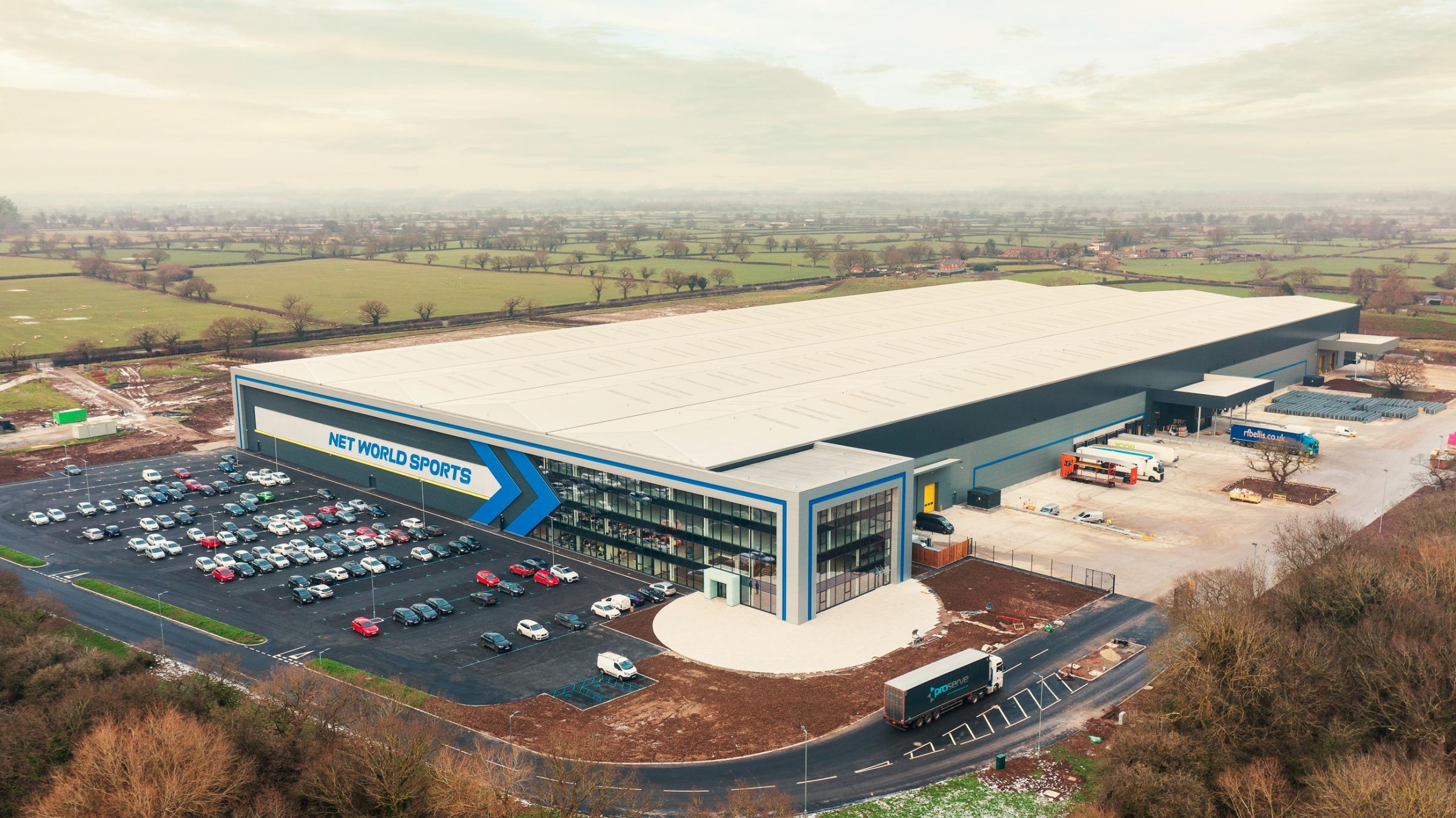 The new Net World Sports warehouse in Wrexham.