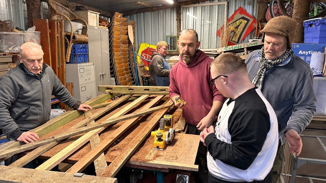 Taking part in projects with charity Outside Lives.