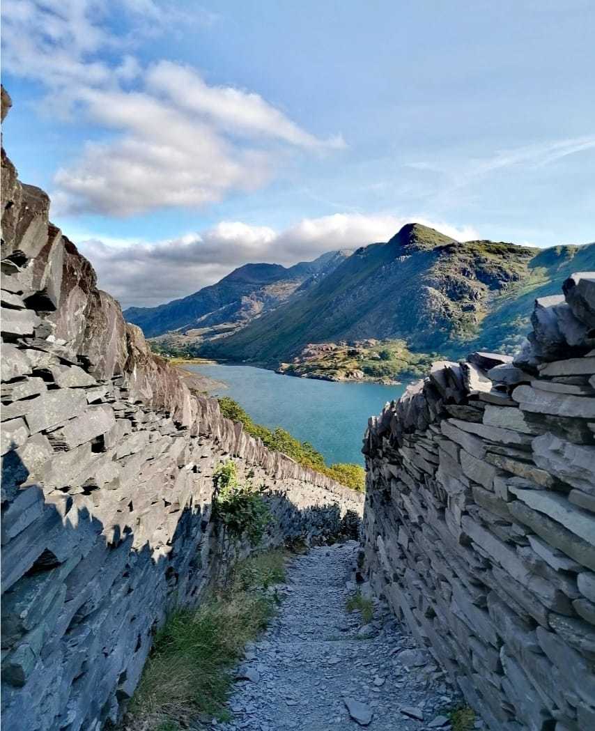 Looking towards Llyn Peris and Snowdonia range. Picture: Simon Dean