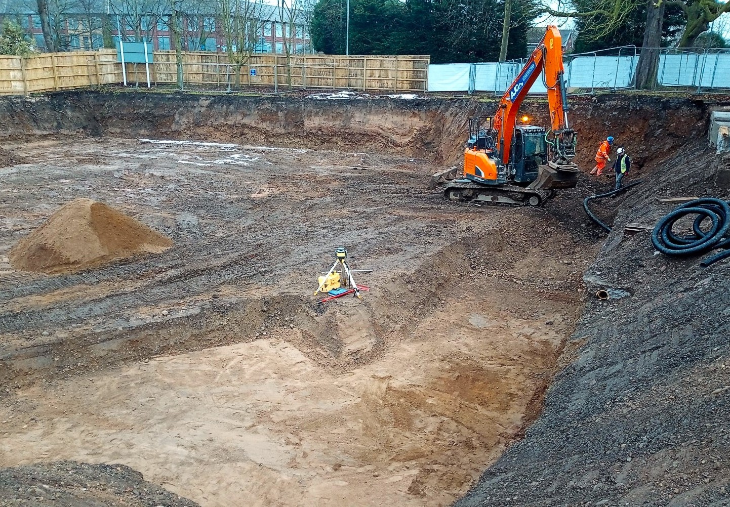 Work underway at Coleg Cambrias Yale site in Wrexham.