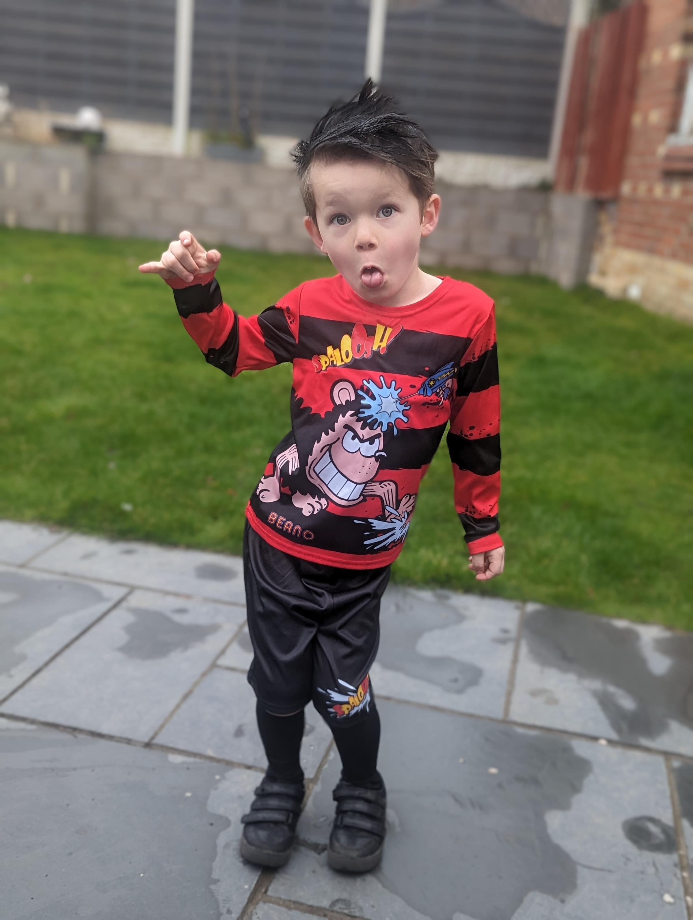 Rachel Grealy, from Wrexham: Son George Grealy as Dennis the Menace.