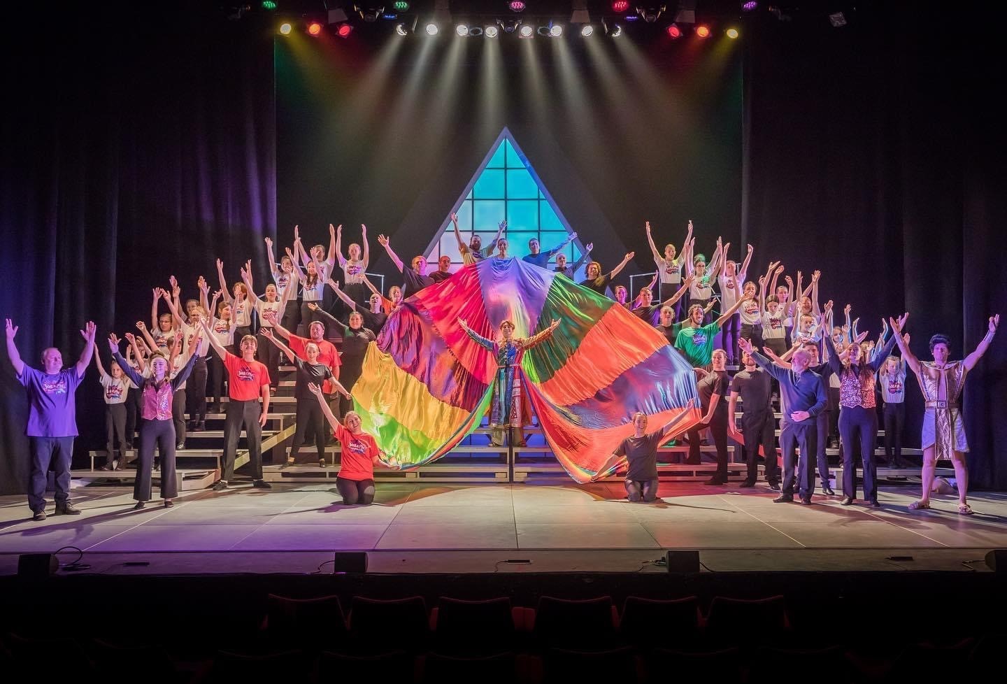 The cast of Joseph and the amazing Technicolour Dreamcoat. Photo: Mark Carline