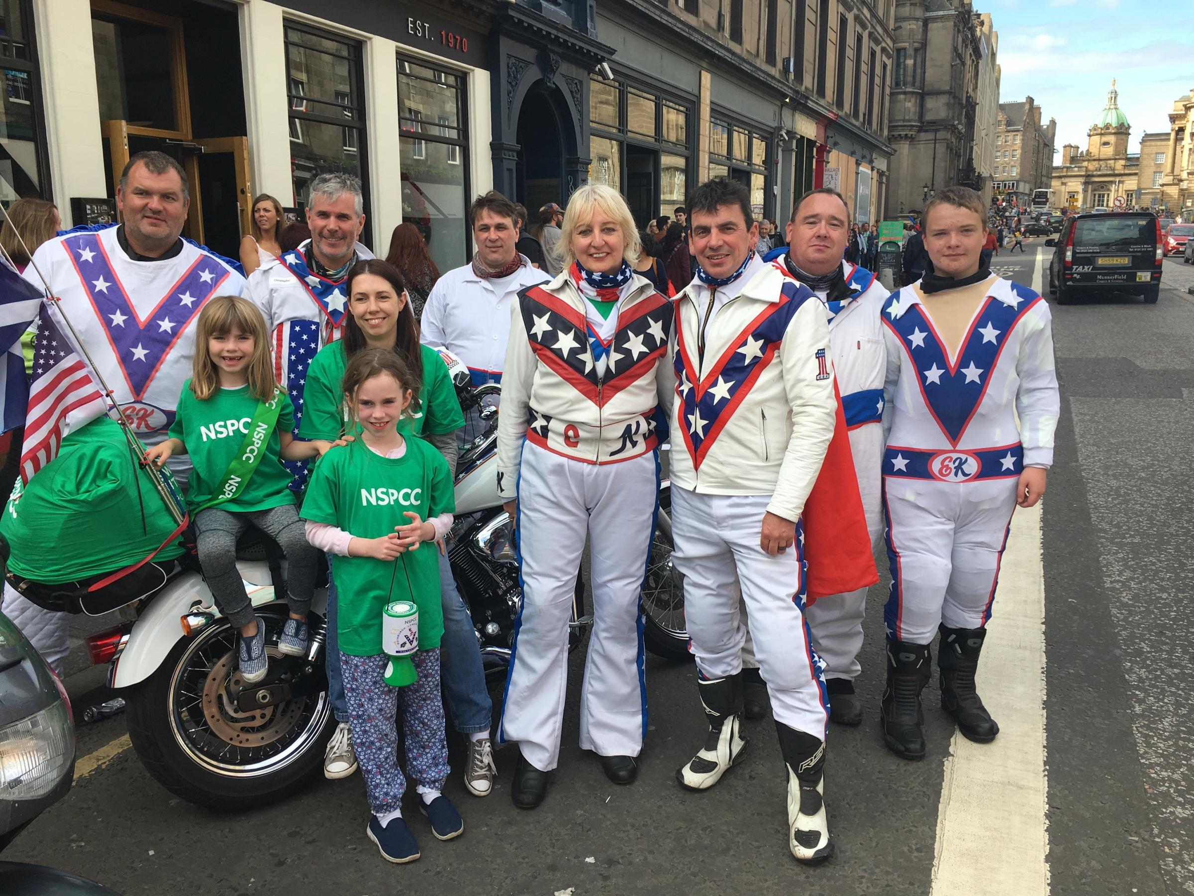 Members of the Cymru Knievels pictured at an event in 2017, which was also held in aid of the NSPCC. 