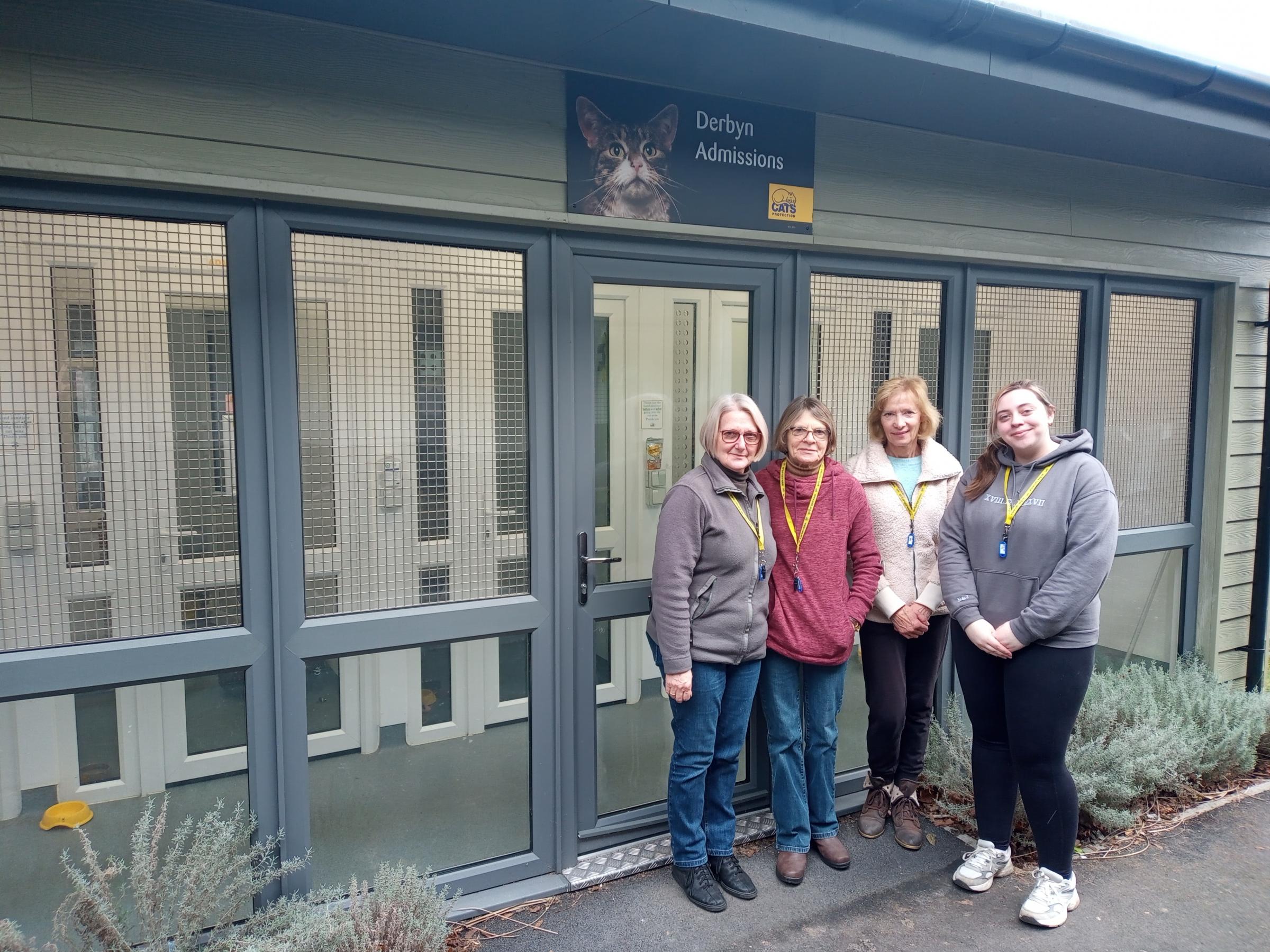 Cats Protection volunteers Ann, Diane, Hilary and Becca.