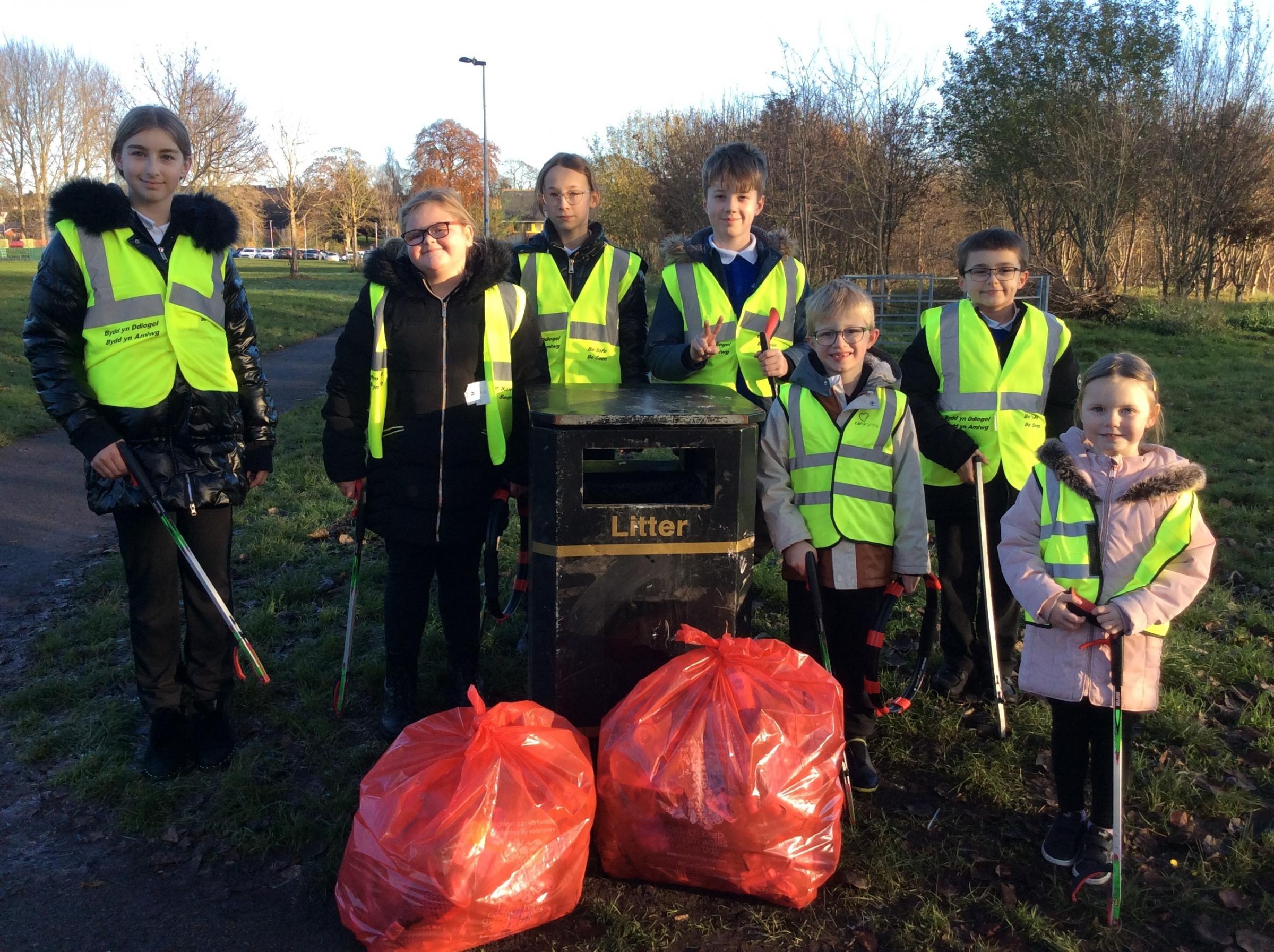 St Annes Catholic Primary School Eco Council took part in litter picks.