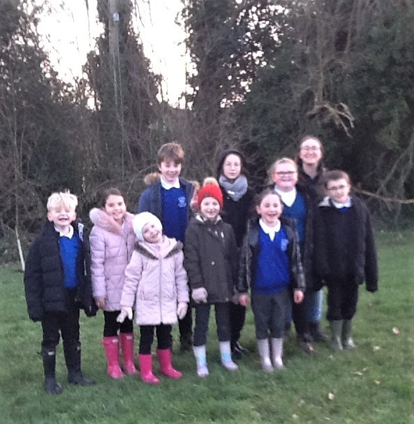 Tree planting from members of the St Annes Catholic Primary School Eco Council.