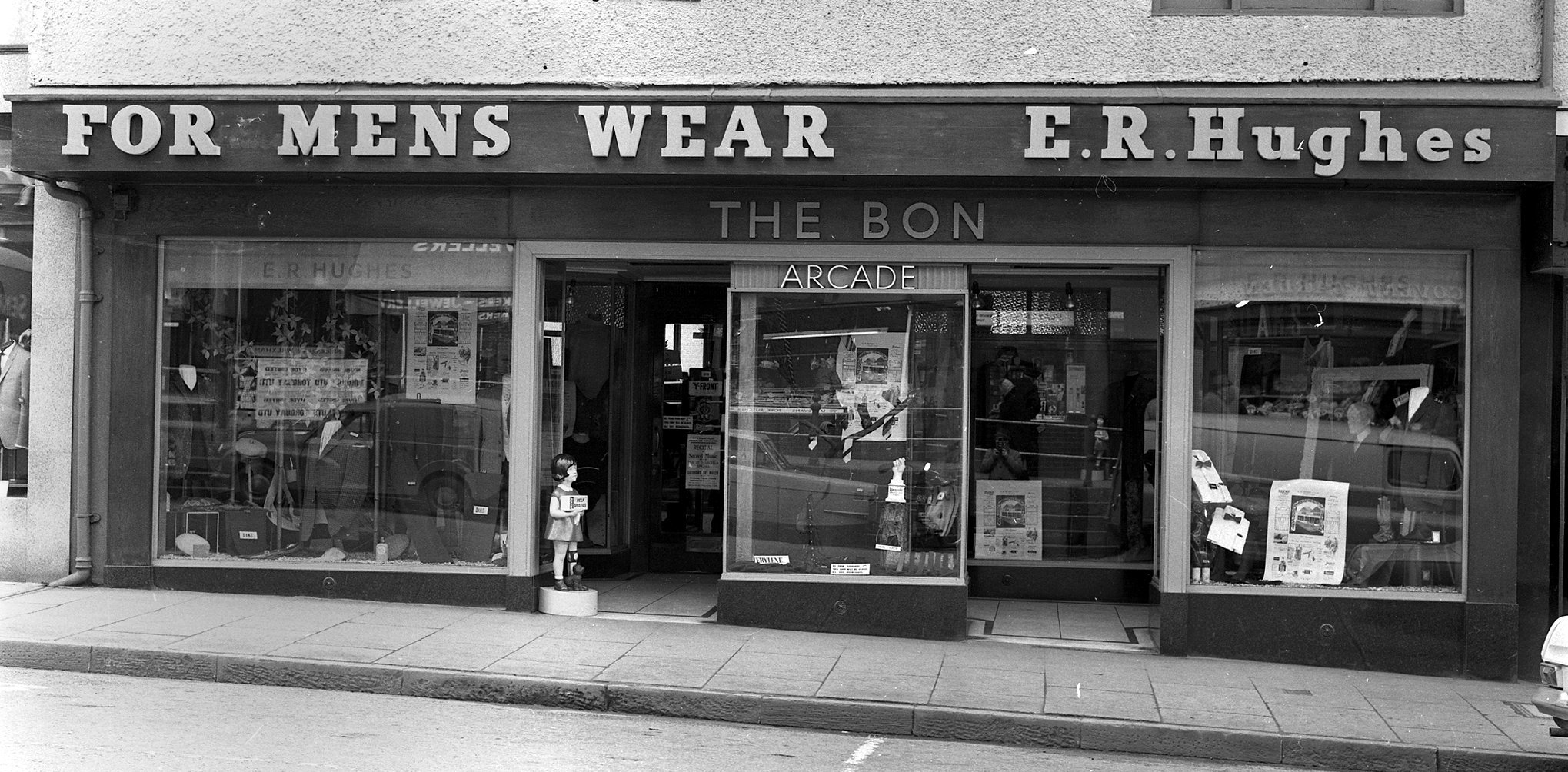 E.R. Hughes for Menswear - The Bon, in Wrexham, in 1966.
