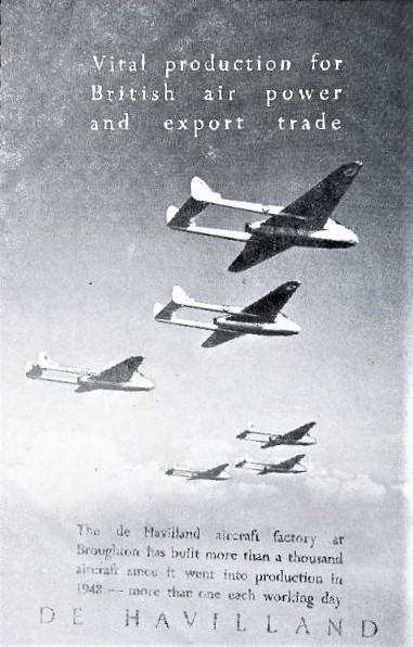 Publicity material for the de Havilland aircraft factory
