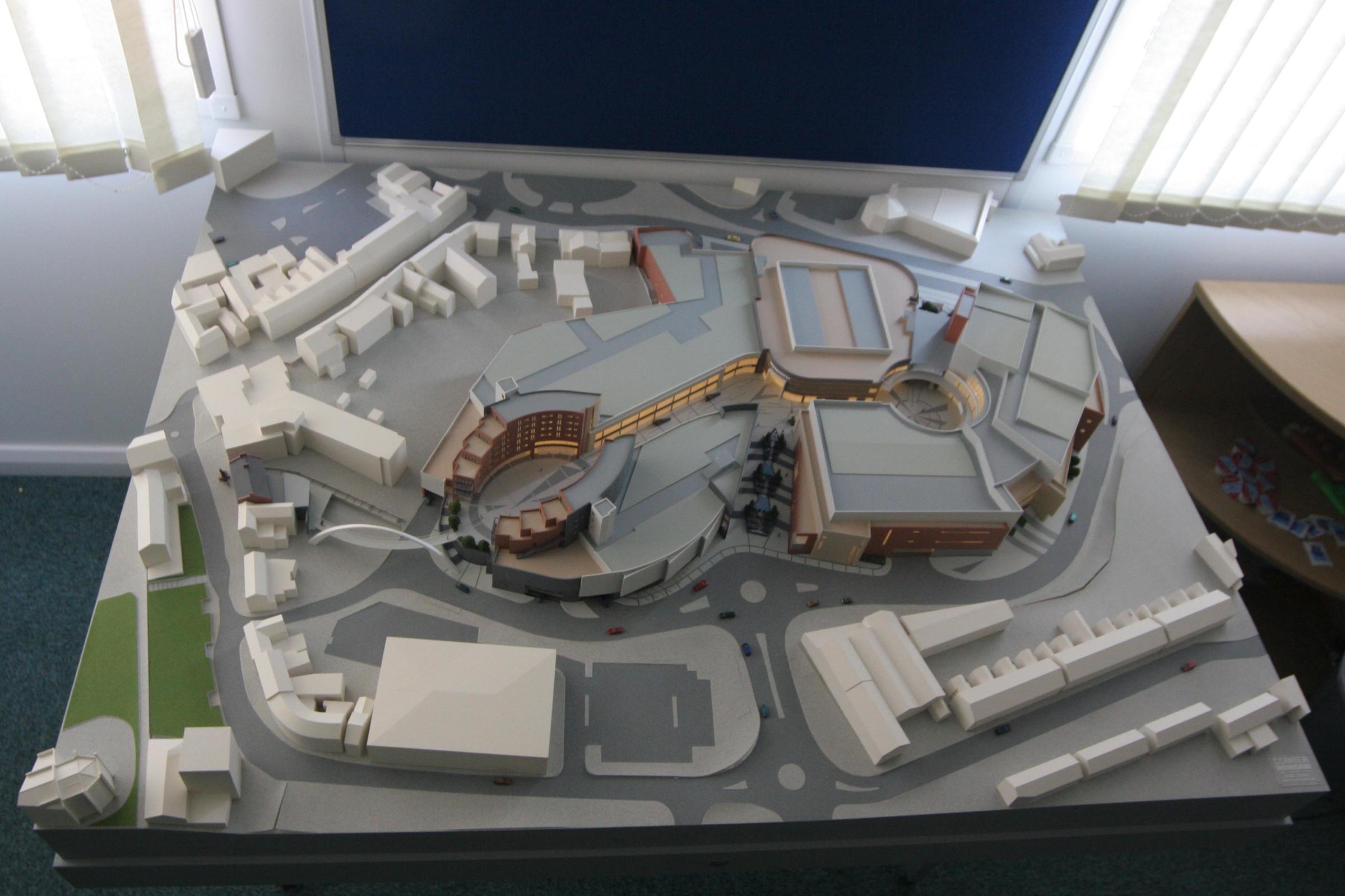 The scale model of Eagles Meadow develpment.