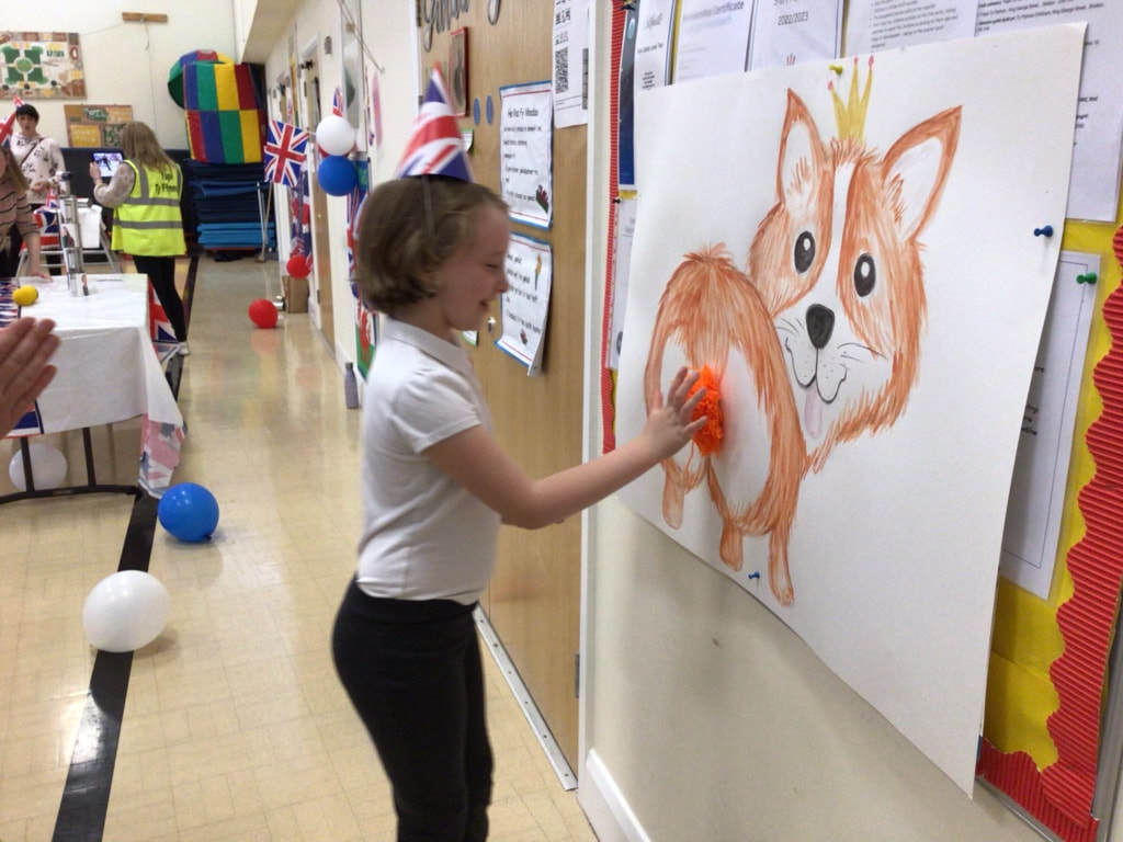  Pin the tail on the corgi at Ysgol Ty Ffynnon.