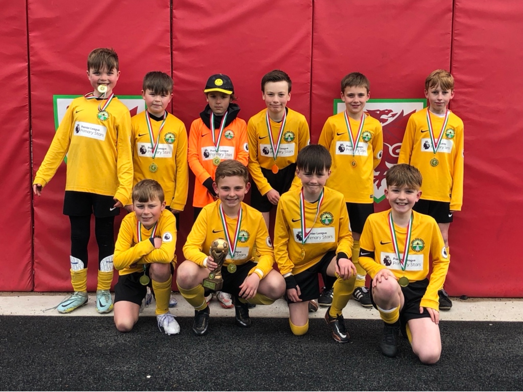 Borras Park Primary School football team - Active Wrexham World Cup Champions.