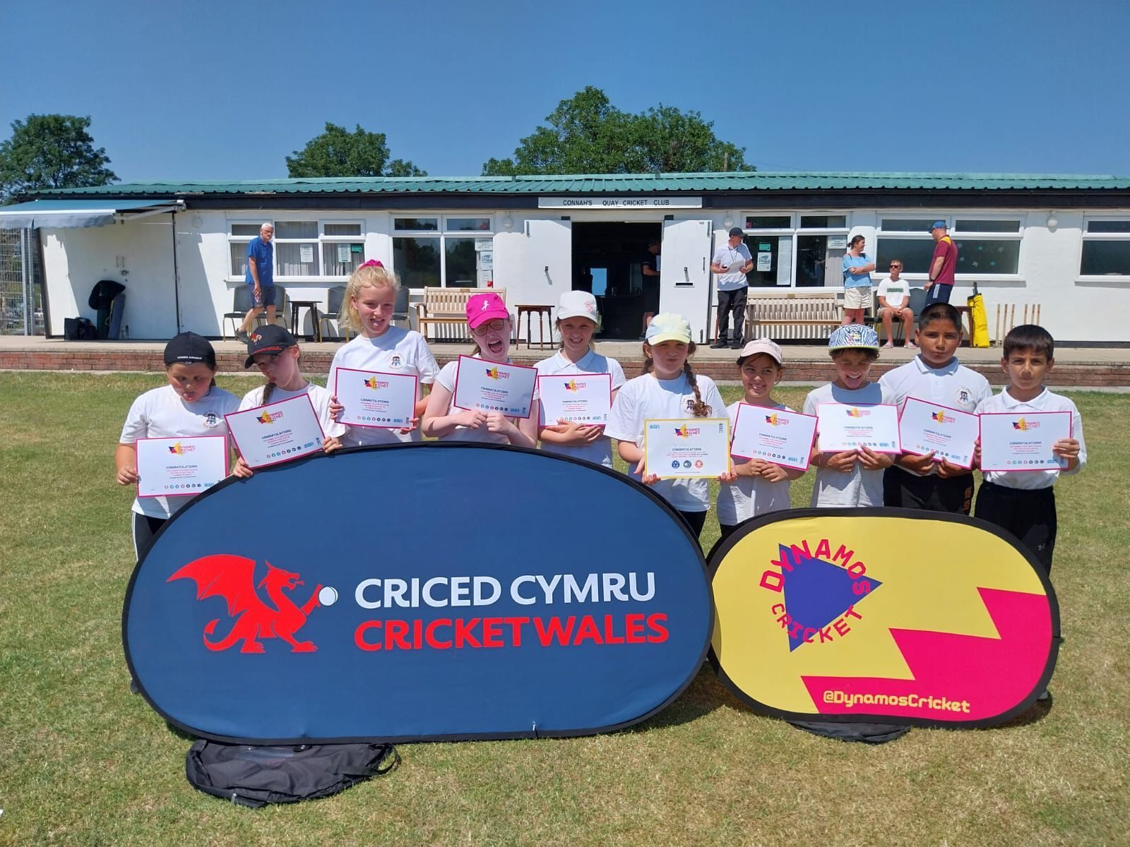  Pupils from Ysgol Ty Ffynon that took part in a cricket festival.