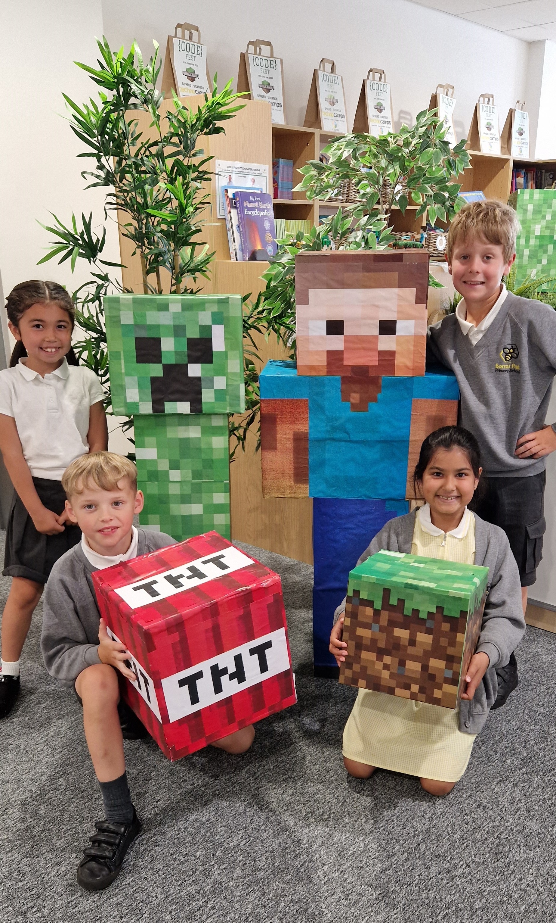  Minecraft at CodeFest at Borras Park Primary School.