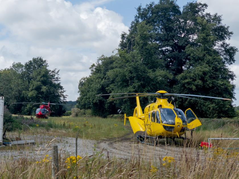 Two people flown to Stoke Hospital after 'serious' crash in Flintshire 