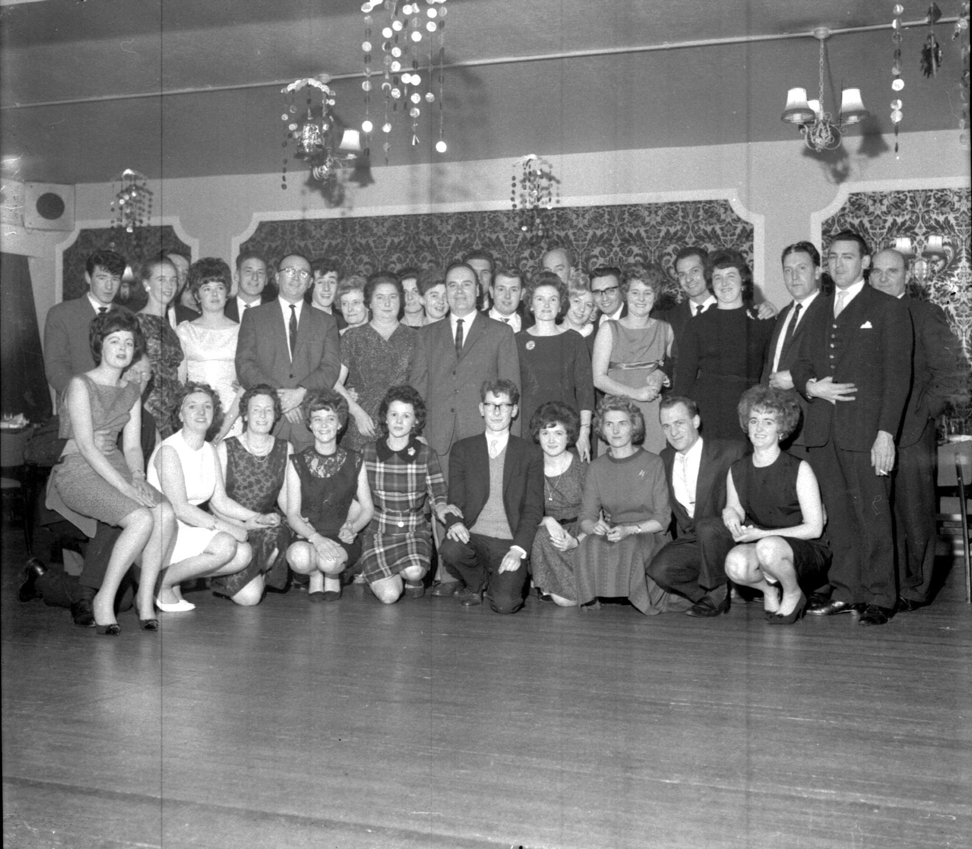 Staff from T.E. Roberts in King Street, Wrexham at their Christmas party.