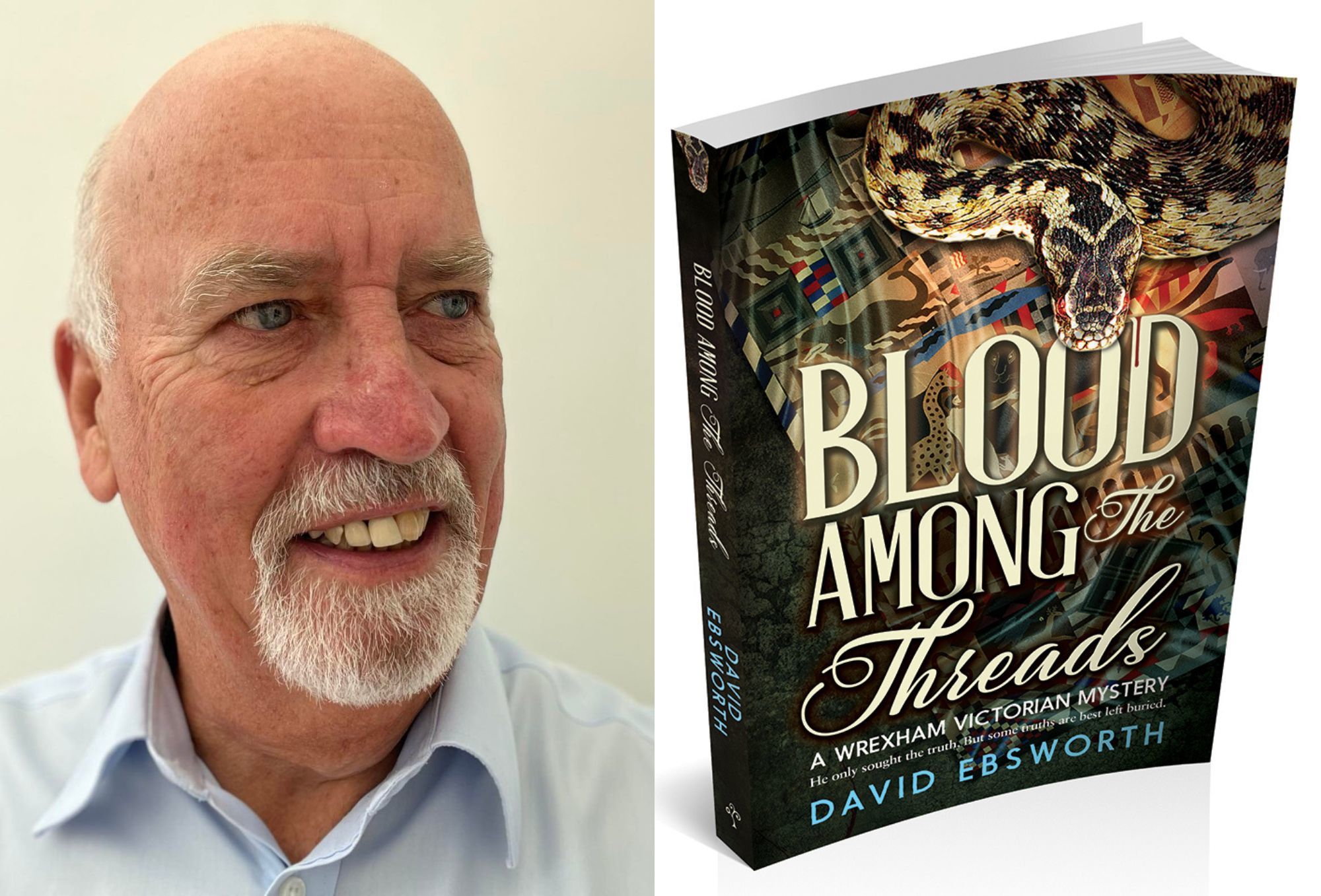 Author David Ebsworths latest novel, Blood Among the Threads.