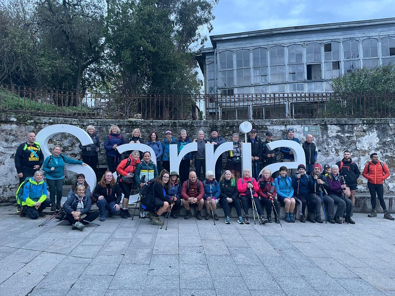 Participants of the Camino de Santiago trek in aid of Nightingale House Hospice.