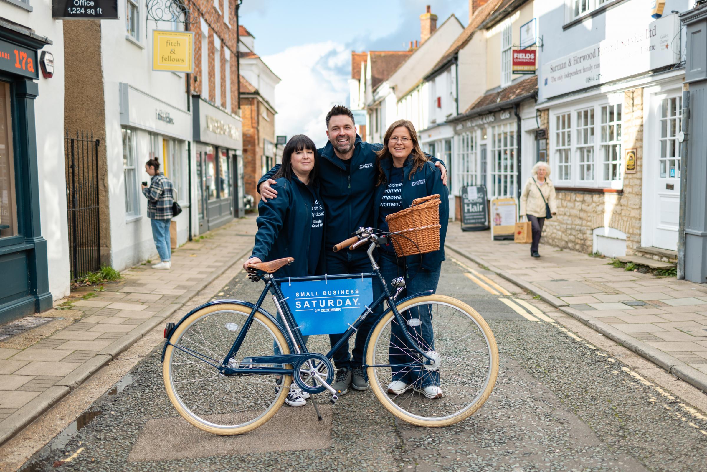 The Small Business Saturday team, including director Michelle Ovens, get ready to start a month-long roadshow to support small businesses across the UK.