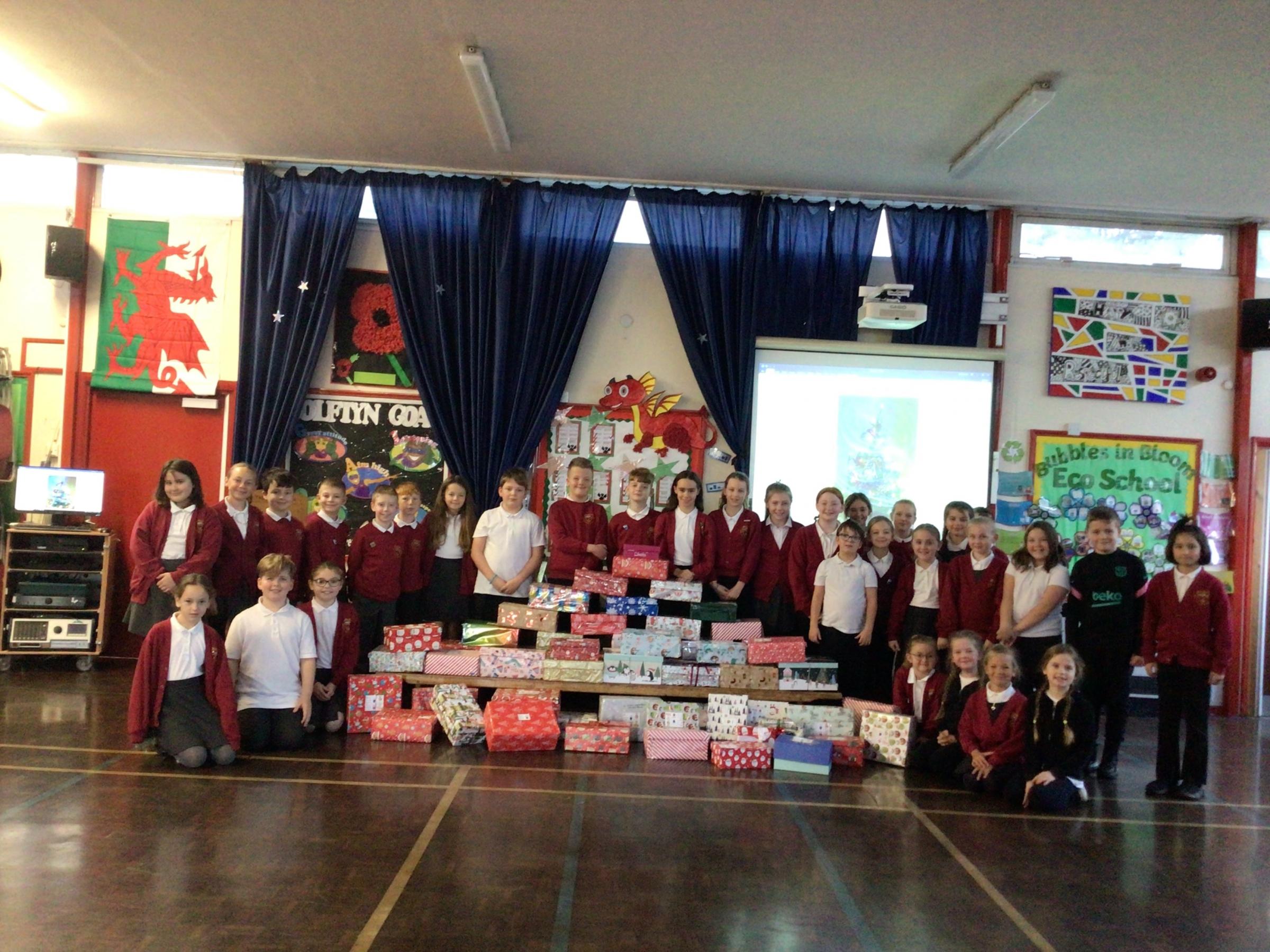 Shoebox appeal at Golftyn CP School - years 3, 4, 5 and 6.