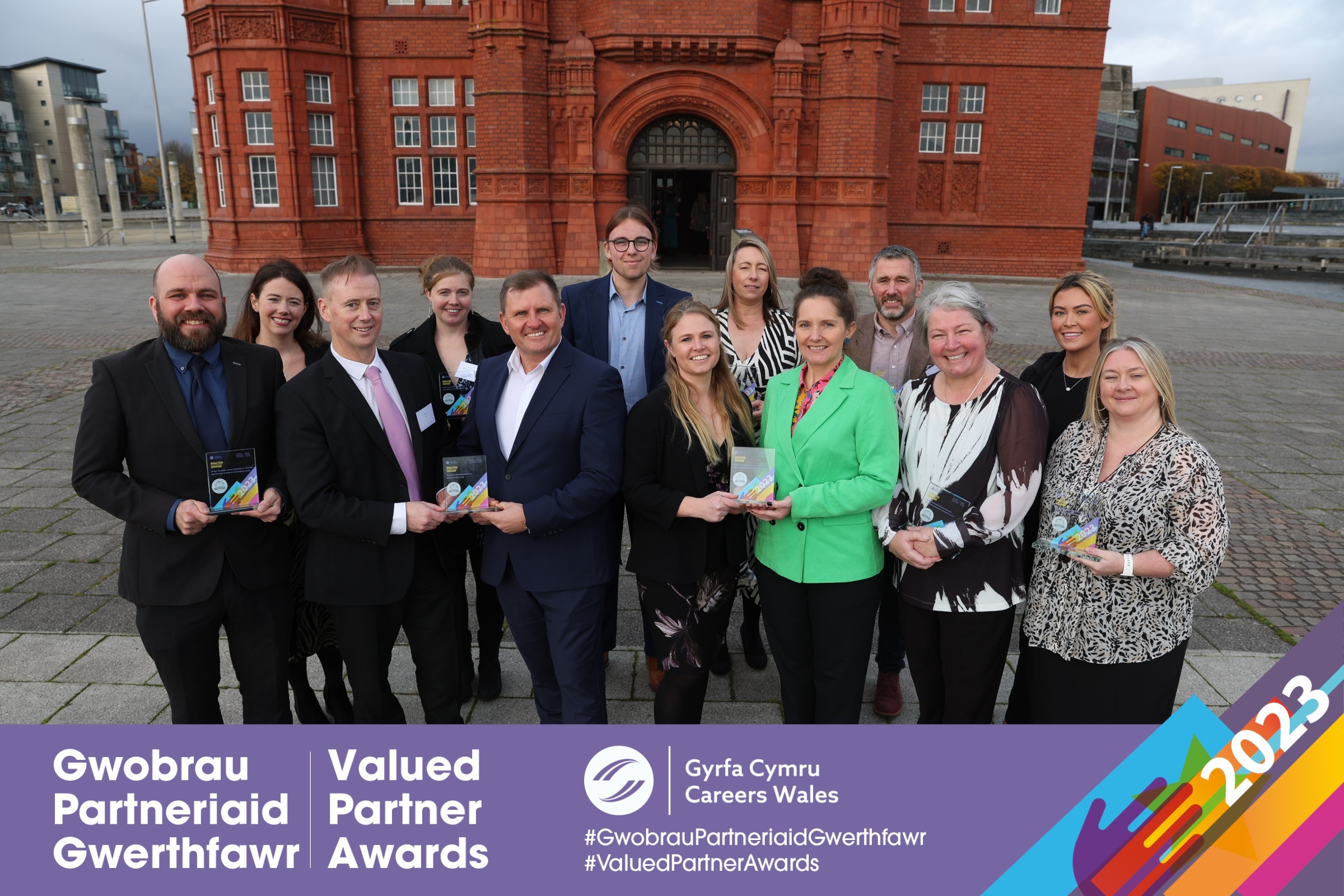 Careers Wales Valued Partner Awards winners for 2023.