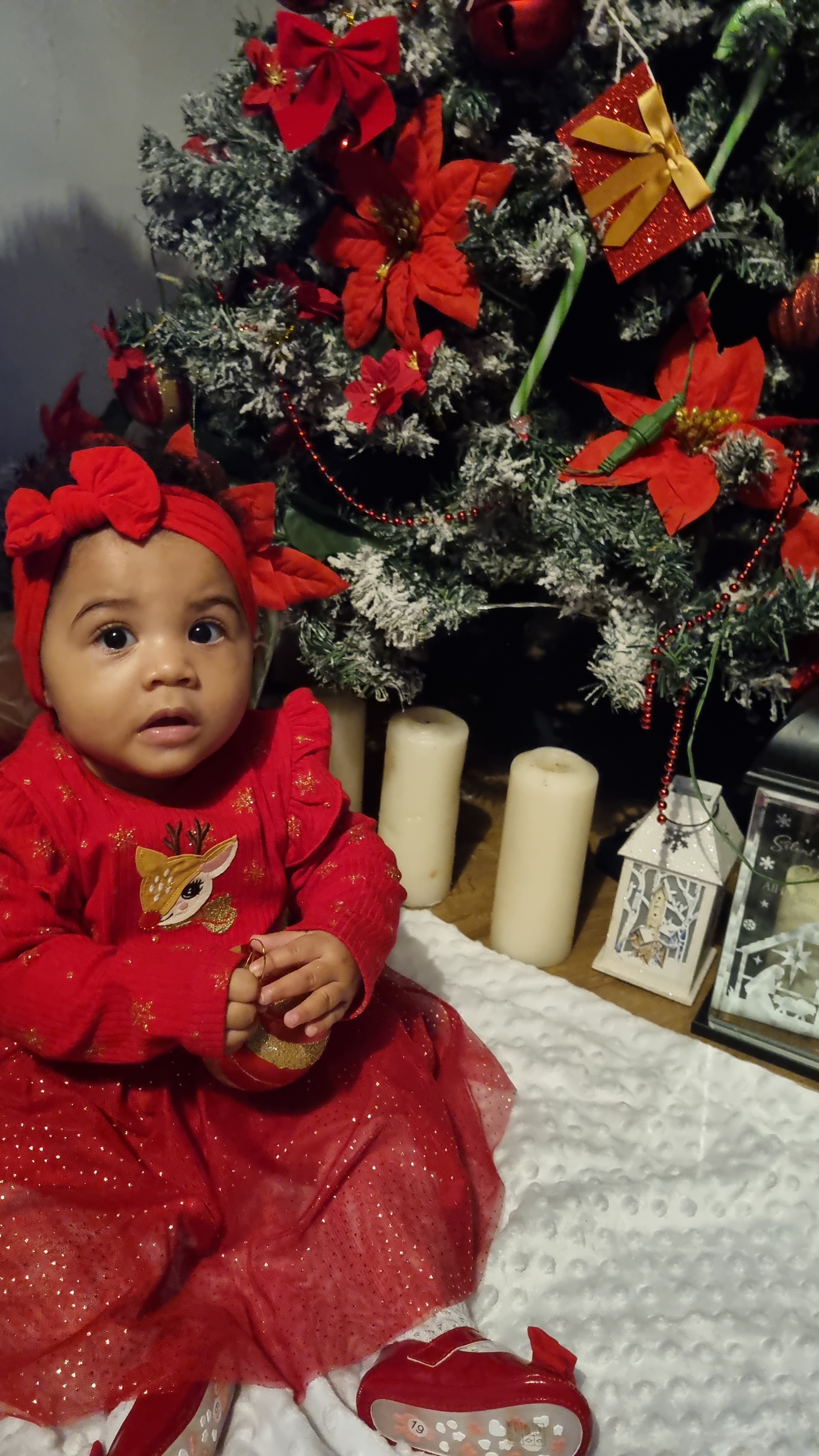 Racheal Maguire, from Flintshire: Annalise-rose all Christmassy at seven-months-old.