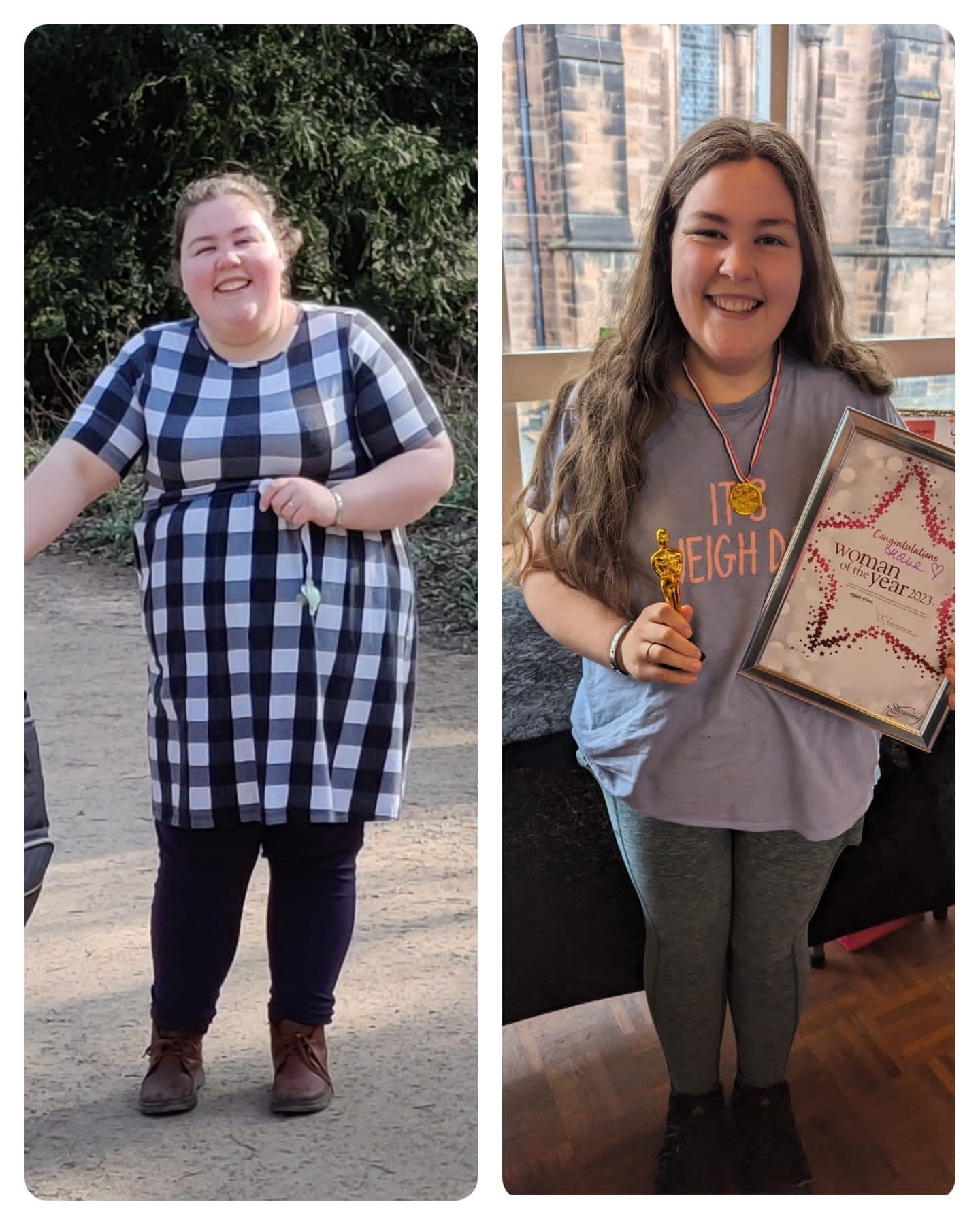 Hollie was named Miss Slinky after losing 4.5 stone.