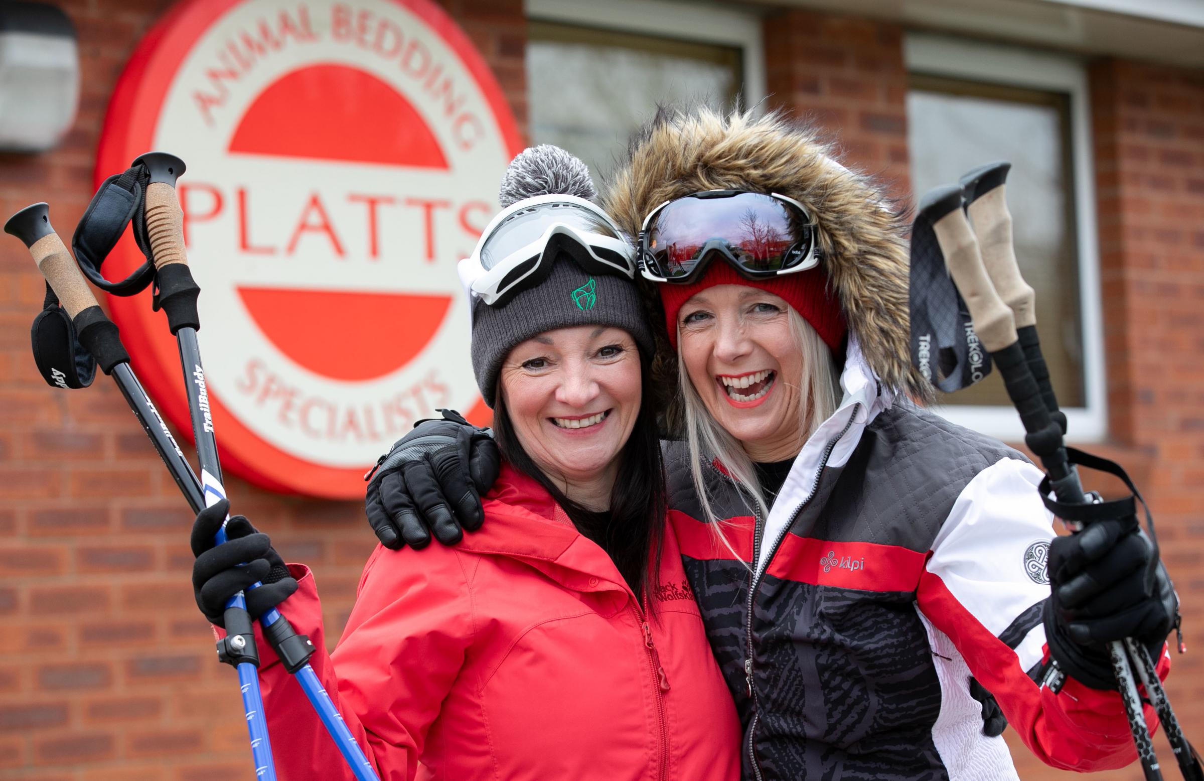 Caroline Platt (right) and her friend and colleague, Nerys Price-Jones, are taking on the Arctic Challenge for The Joshua Tree charity.