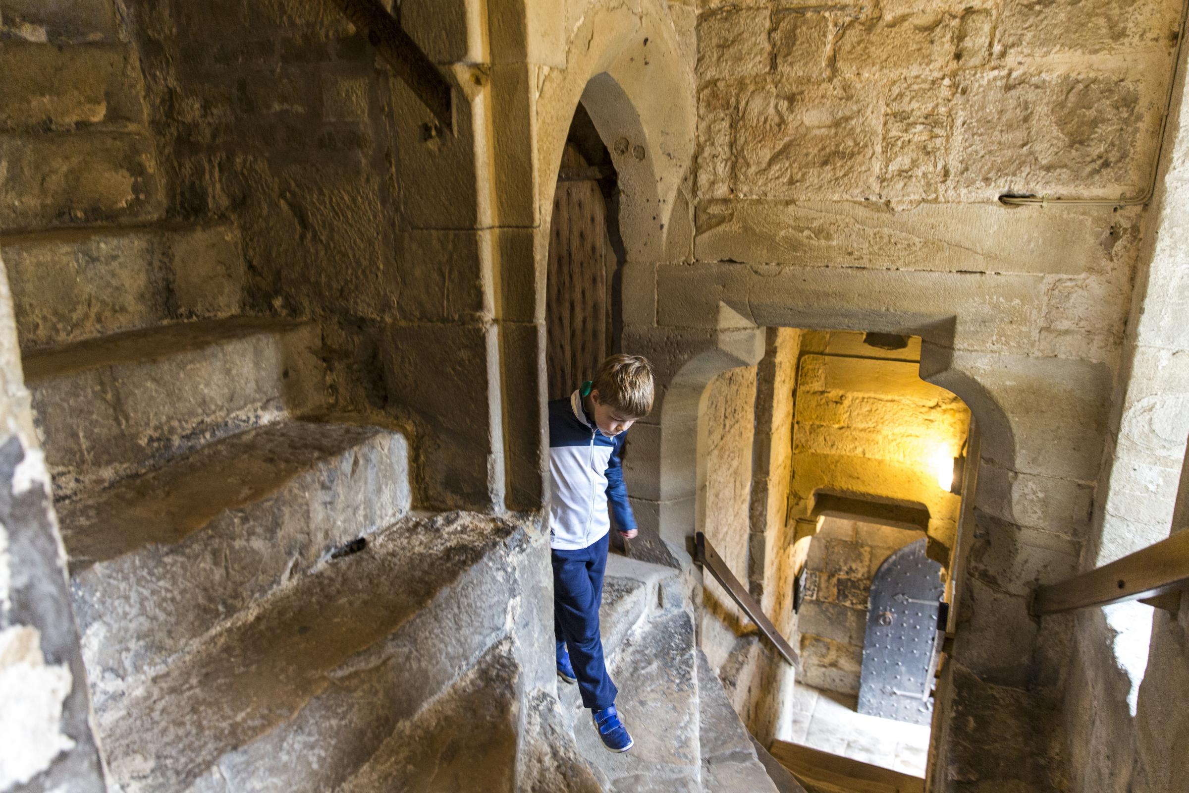 Visitors inside the Tower at Chirk Castle, Wrexham. Photo: National Trust Images-Annapurna Mellor