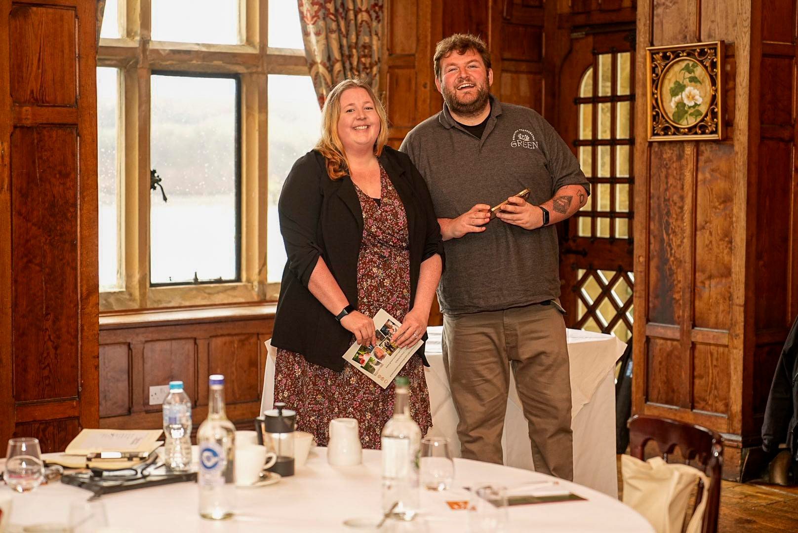 Victoria and Phil Green, of Green Wedding Photography, at a North Wales Wedding Club Network meeting at Chateau Rhianfa, Anglesey.
