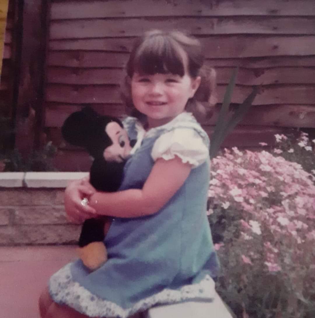 Leap year baby Cheryl Gaulton, pictured as a youngster with her favourite Mickey Mouse toy.