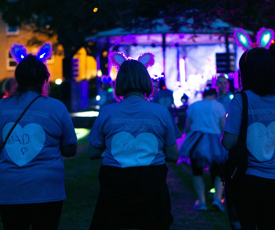 Participants of a previous Midnight Walk for Nightingale House Hospice.