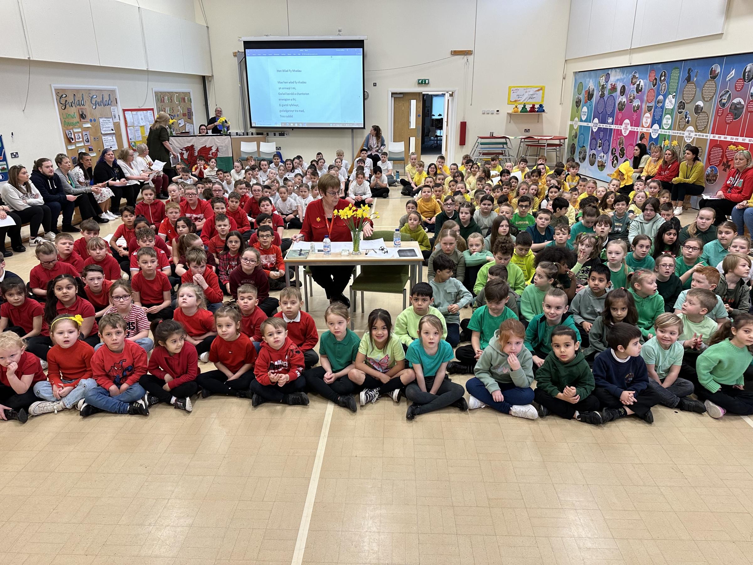 Colourful turnout for St Davids Day at Ysgol Ty Ffynnon.